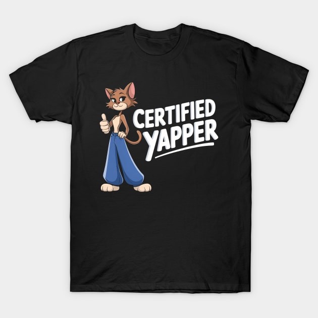 เสื้อยืด Vintage Certified Yapper T-Shirt แท้ Cotton 100% แห้งเร็ว เกาหลี คอกลม S-5XL วินเทจ y2k