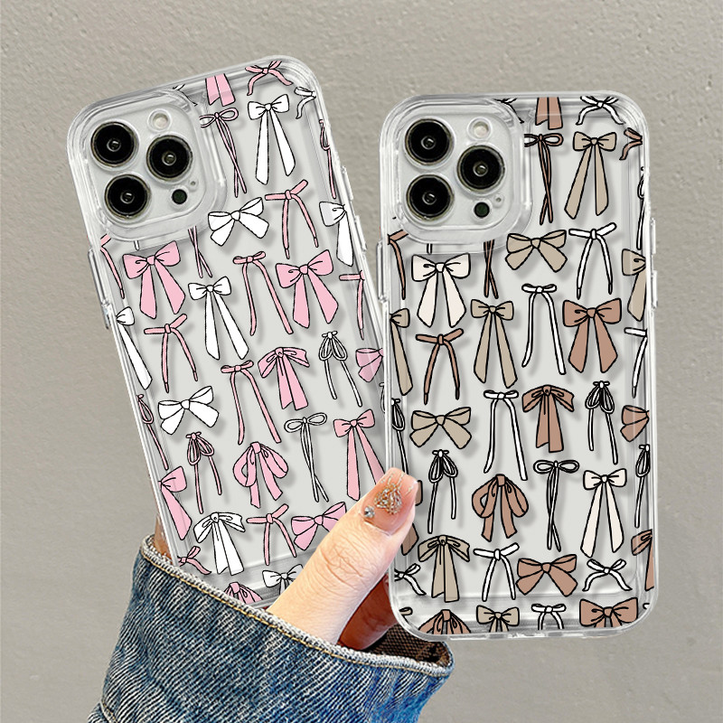 ริบบิ้นโบว์เคสTPUสําหรับREDMI 9 A3 9A K30S K50 K60 PRO 10C 10X 9C 12C 13Cหมายเหตุ8 9S 10S 11E 11S 12