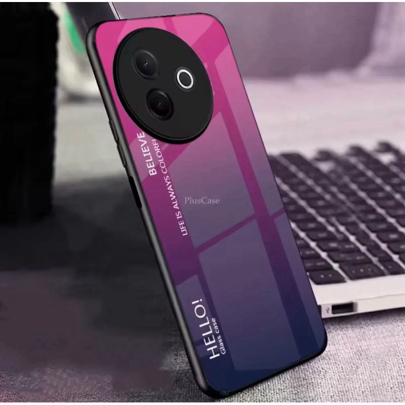 เคสกระจกสองสี สำหรับ VIVO Y39 5G เงาไล่สี กันกระแทก ขอบนิ่ม TPU CASE