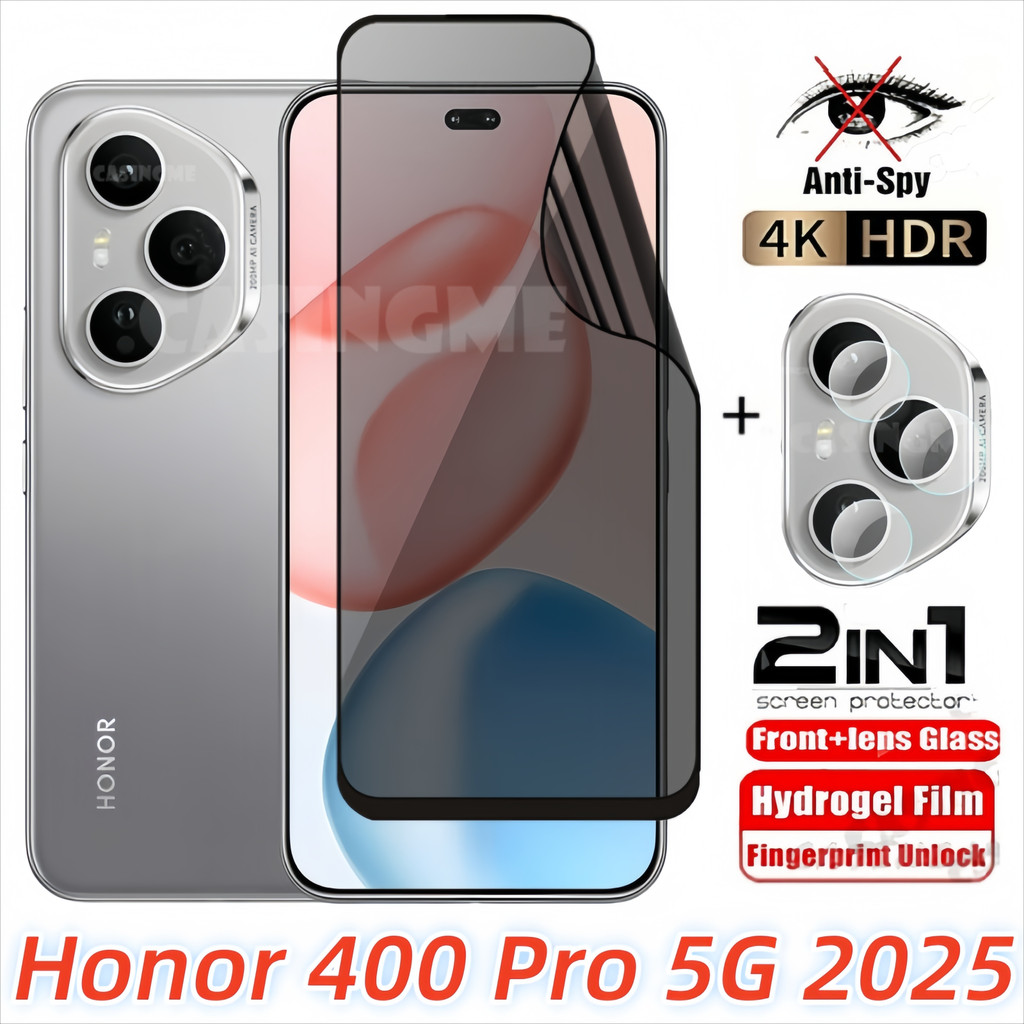 สําหรับHonor 400 Pro 5G 2025 Softความเป็นส่วนตัวHydrogelฟิล์มAnti-Spyคลุมทั้งหมดป้องกันหน้าจอAnti Pe