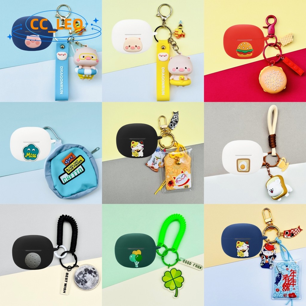 For EDIFIER Comfo C Case EDIFIER R1 Silicone Soft Case Cute Lucky Cat Keychain Pendant EDIFIER Comfo