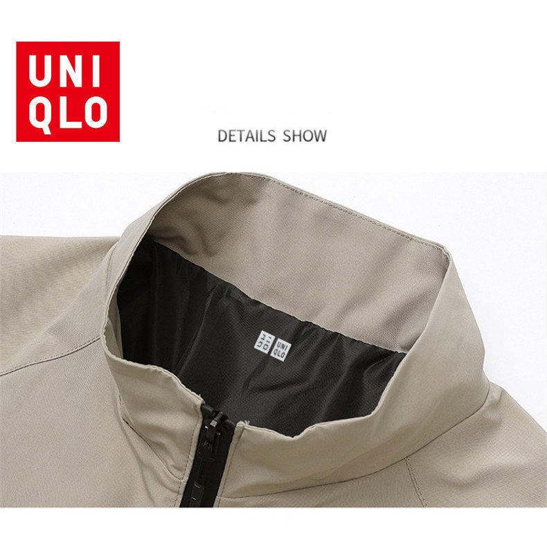 UNIQLO 2025 ใหม่Uniqlo Fall เสื้อแจ็คเก็ตผู้ชาย M-5XL เสื้อแจ็คเก็ตทรงหลวมไซส์ใหญ่เสื้อแจ็คเก็ตกันคราบเข้ม - รูปที่ 5