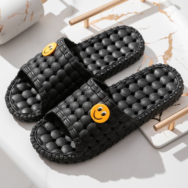 Anti-Slip หนาSoled นวดรั่ว Bath ห้องน้ําคู่ Quick-Drying Hollow 5.18 ในร่มหญิงรองเท้าแตะสบาย S