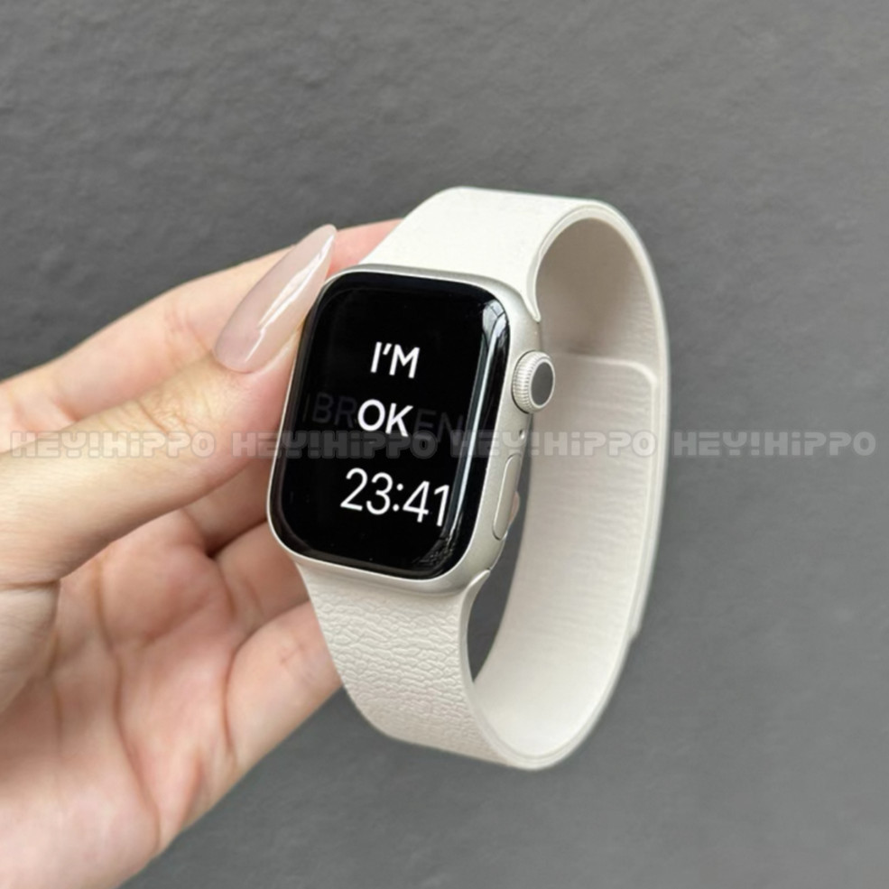 สายสีโคลเวอร์เหมาะสําหรับสมาร์ทวอทช์ซีรีส์ 10/9/8/7/6/5/SE/4 สายแม่เหล็กเนื้อลิ้นจี่เหมาะสําหรับ iwatch 49/46/45/44/42/41/40/38 มม. - รูปที่ 5