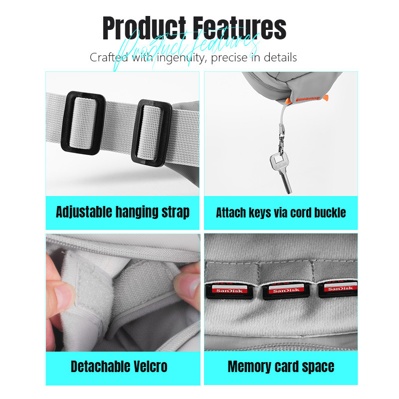 สําหรับกระเป๋าเก็บกล้อง DJI POCKET3 กระเป๋า DJI Sports Camera Crossbody Bag ราคา ถูกที่สุด ดีลบีเคเค แกลเลอรีภาพที่ 8