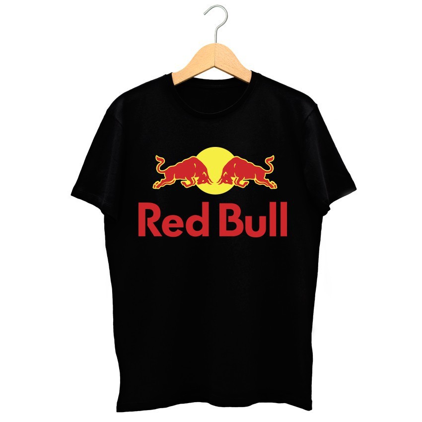 Men T shirt Logo Red Bull Fashion Casual Cool Trend Graphic Black T-shirt Men