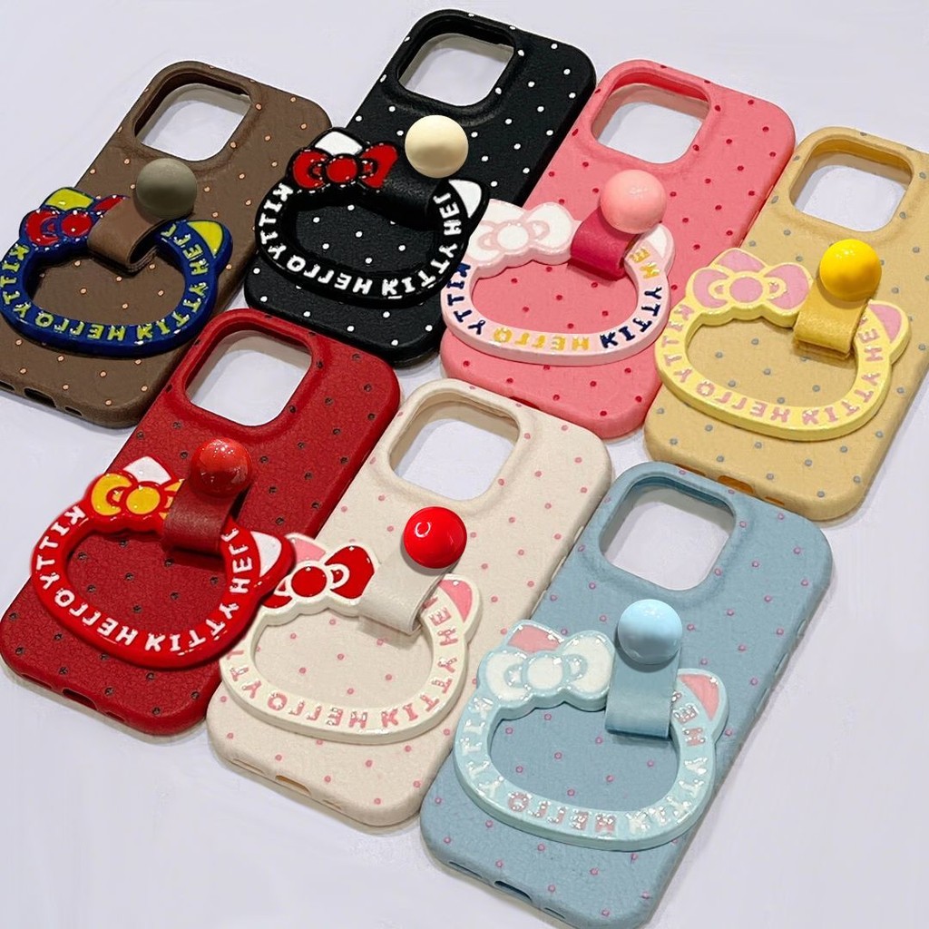 [In One Week 1700+Person Fighting Order] KT Cat Avatar Ring Bracket เหมาะสําหรับ Apple 16promax เคสโ