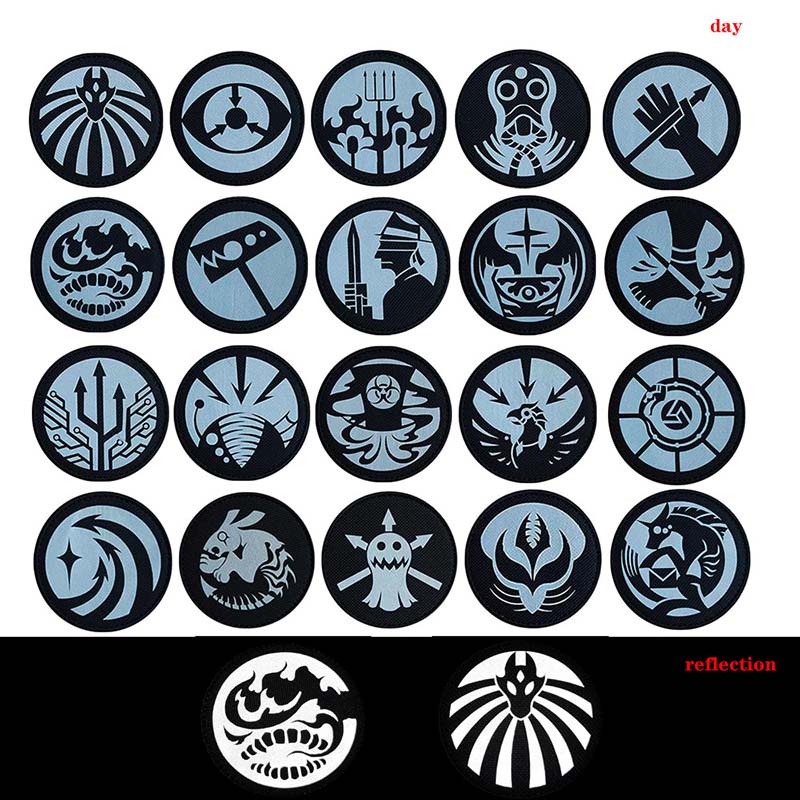 Dia 7.5 ซม.SCP Foundation รอบ Emblemen แพทช์สะท้อนแสงพร้อมตะขอและห่วง,ป้ายยุทธวิธี Combat Applique สําหรับกระเป๋าเป้สะพายหลัง,หมวก