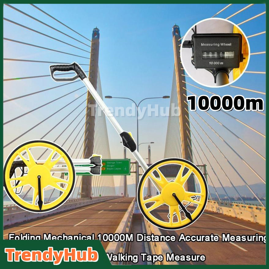 เครื่องมือวัดระยะทางมืออาชีพ ล้อวัดระยะ Mechanic หน้าปัดAnalog (0-9999m)