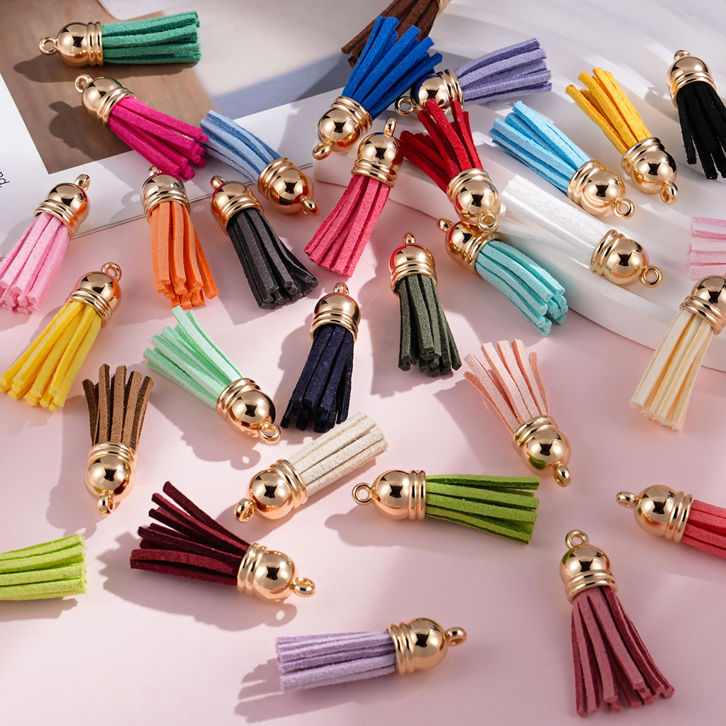 ST.kunkka หมวกครอบพู่ CCB หลากสี อะไหล่เครื่องประดับ DIY สำหรับทำพวงกุญแจ ต่างหู สร้อยคอ - รูปที่ 5