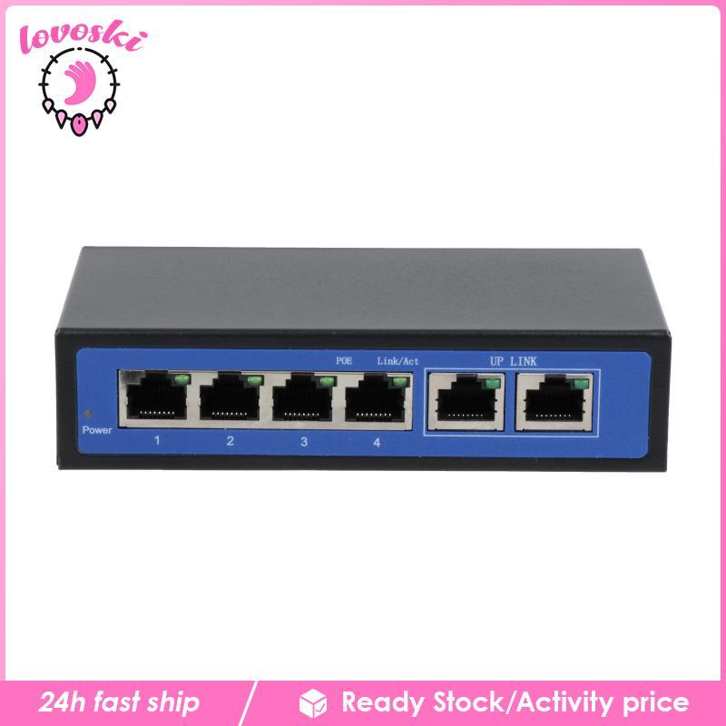 [Lovoski] 6 พอร์ต 10/100Mbps 4 POE Port & 2 Uplink Power Over Ethernet Switch Adapter