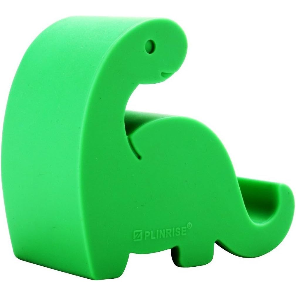 Z PLINRISE ที่วางโทรศัพท์โต๊ะสัตว์, Update Dinosaur Stripe Silicone Office Phone Holder, Creative Ph