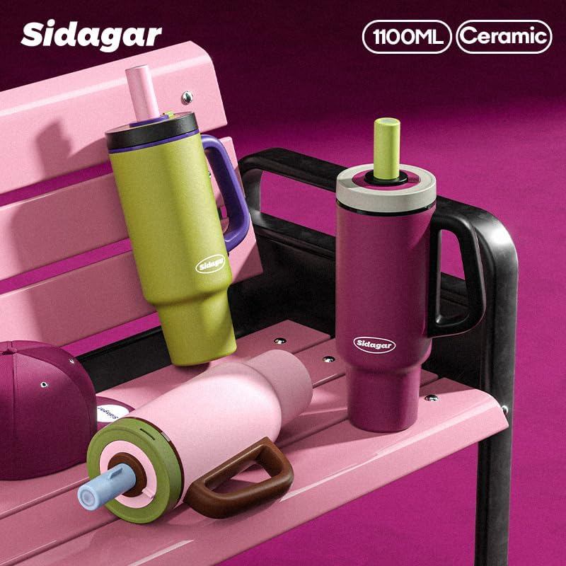 Sidagar ขวดน้ำสแตนเลส 316 1,000ml เคลือบเซรามิก แบบพกพา เก็บร้อน-เย็น เหมาะสำหรับใช้ที่บ้าน ออฟฟิศ หรือกิจกรรมนอกสถานที่
