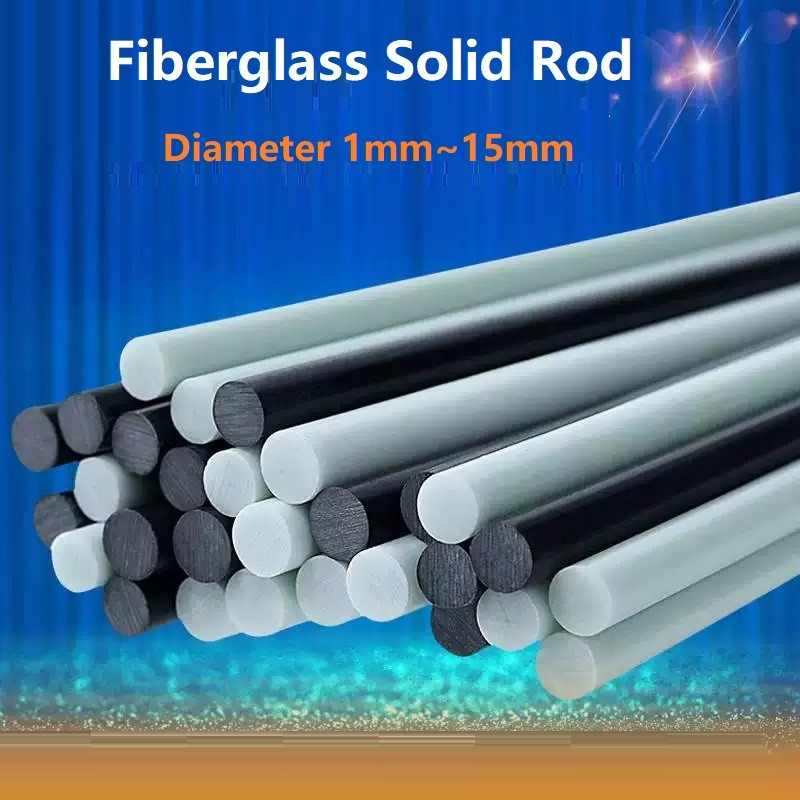 Dia1mm ~ 15mm ไฟเบอร์กลาส Solid Rod Strip เสารองรับฟาร์ม ความยาว 1000 มม.
