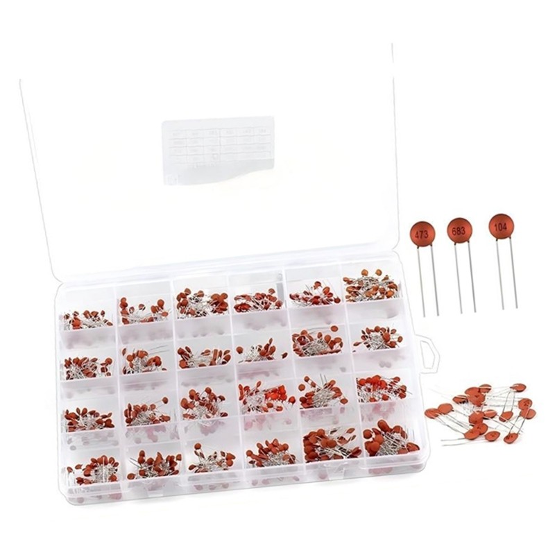 HL Ceramic Capacitors Assortment 960 ชิ้น Kit สําหรับ Electronics และแอพพลิเคชั่นต่างๆ
