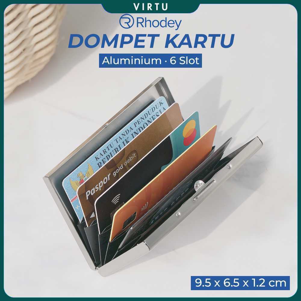 Rhodey Slim Aluminium 6-Slot Card Wallet - FMB-78