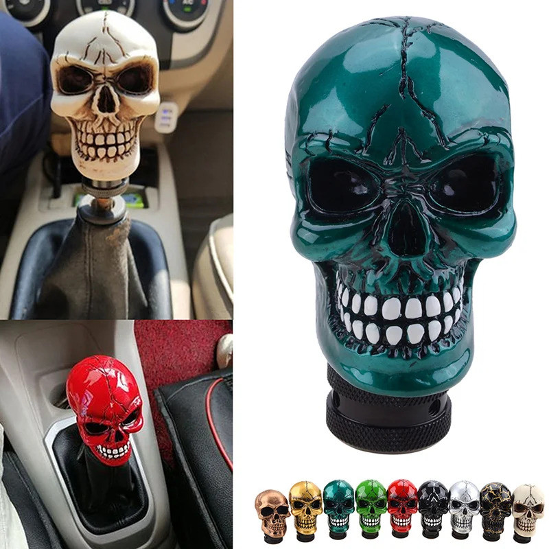 Skull Gear Shift Knob Universal Manual Shifter Lever Handle Alien Head Buck Teeth Pomo Marchas Car