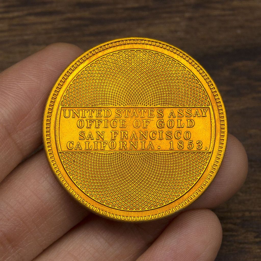 1853 American Gold Coin Casting Bureau 20 Dollars Silver Dollar เหรียญที่ระลึกคอลเลกชันเหรียญเงินต่างประเทศ 1221