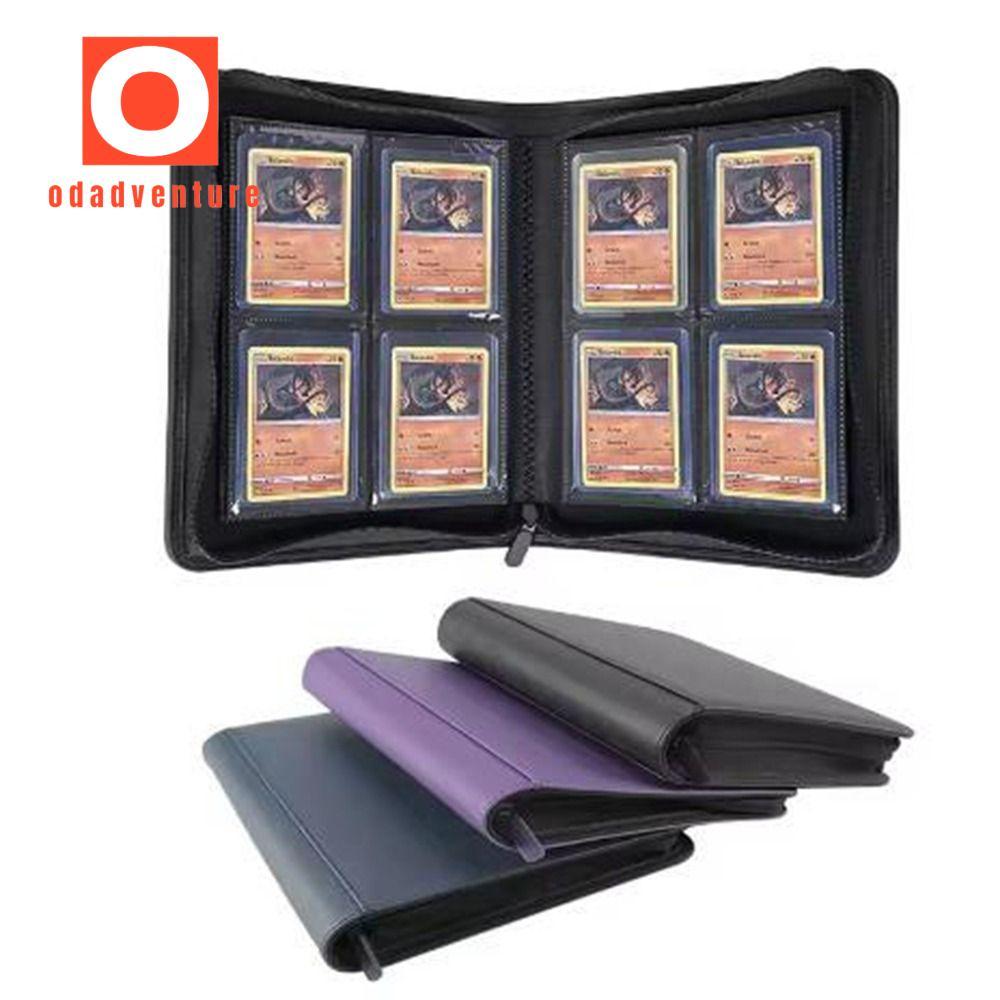 ODADVENTURE Toploader Binder, PU 4 Pocket Toploader อัลบั้ม,ทนทาน 112 Toploader กระเป๋าสองด้านกันฝุ่