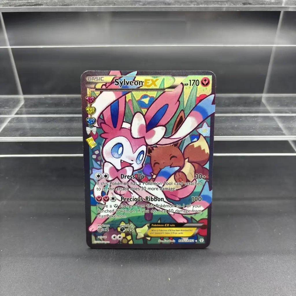Pokemon DIY PTCG คอลเลกชันการ์ด Umbreon Flareon Espeon Sylveon EX EN Self Made การ์ดเดี่ยวคลาสสิกเกมอะนิเมะการ์ดของเล่น ราคา ถูกที่สุด ดีลบีเคเค แกลเลอรีภาพที่ 5