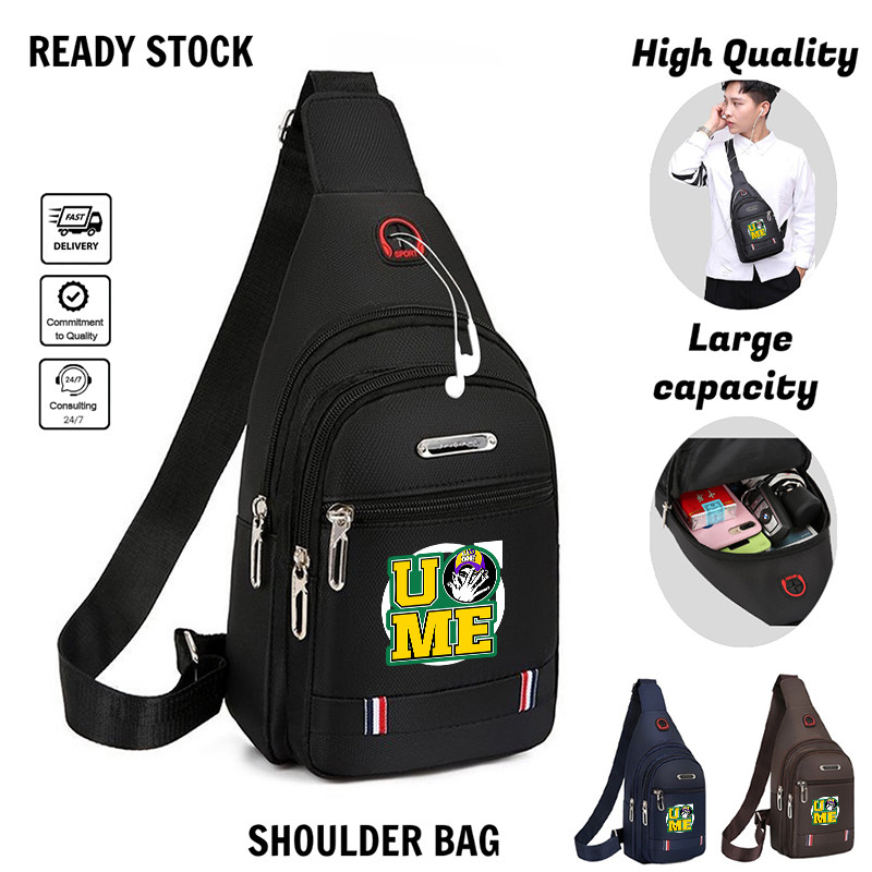 WWE UME Johnsena Wrestling Fighting กระเป๋าคาดเอวผ้าใบกันน้ําสําหรับผู้ชายกระเป๋าสะพายข้าง