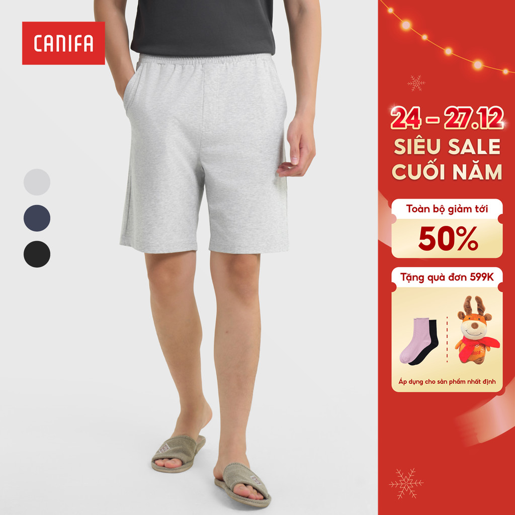 CANIFA กางเกงเลานจ์ทรงหลวมสําหรับผู้ชายมียางยืด 8LB25A002