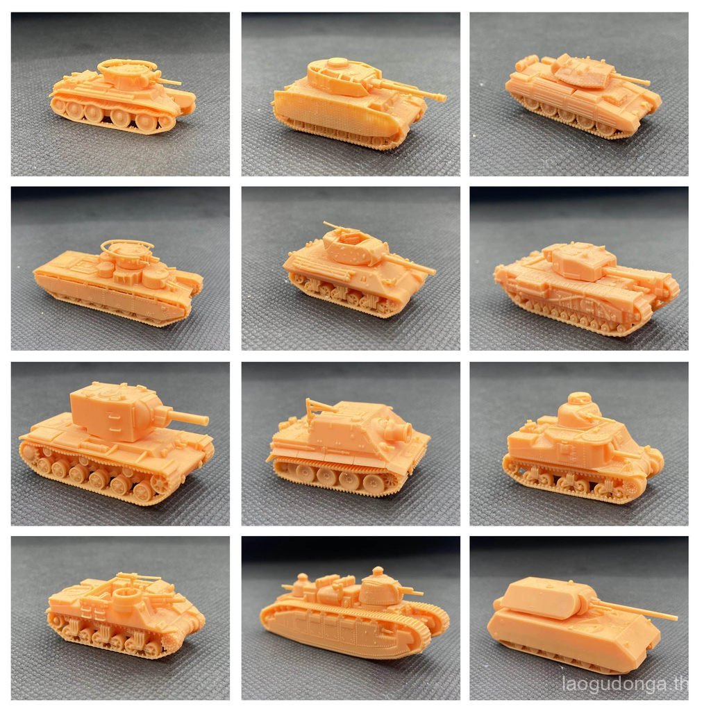 รุ่นธรรมดา Changxiang House 1/144 ทหาร Photocuring 3D การพิมพ์พันธมิตรผู้หดตัว T35 KV2 หนูสไตล์ ฯลฯพ