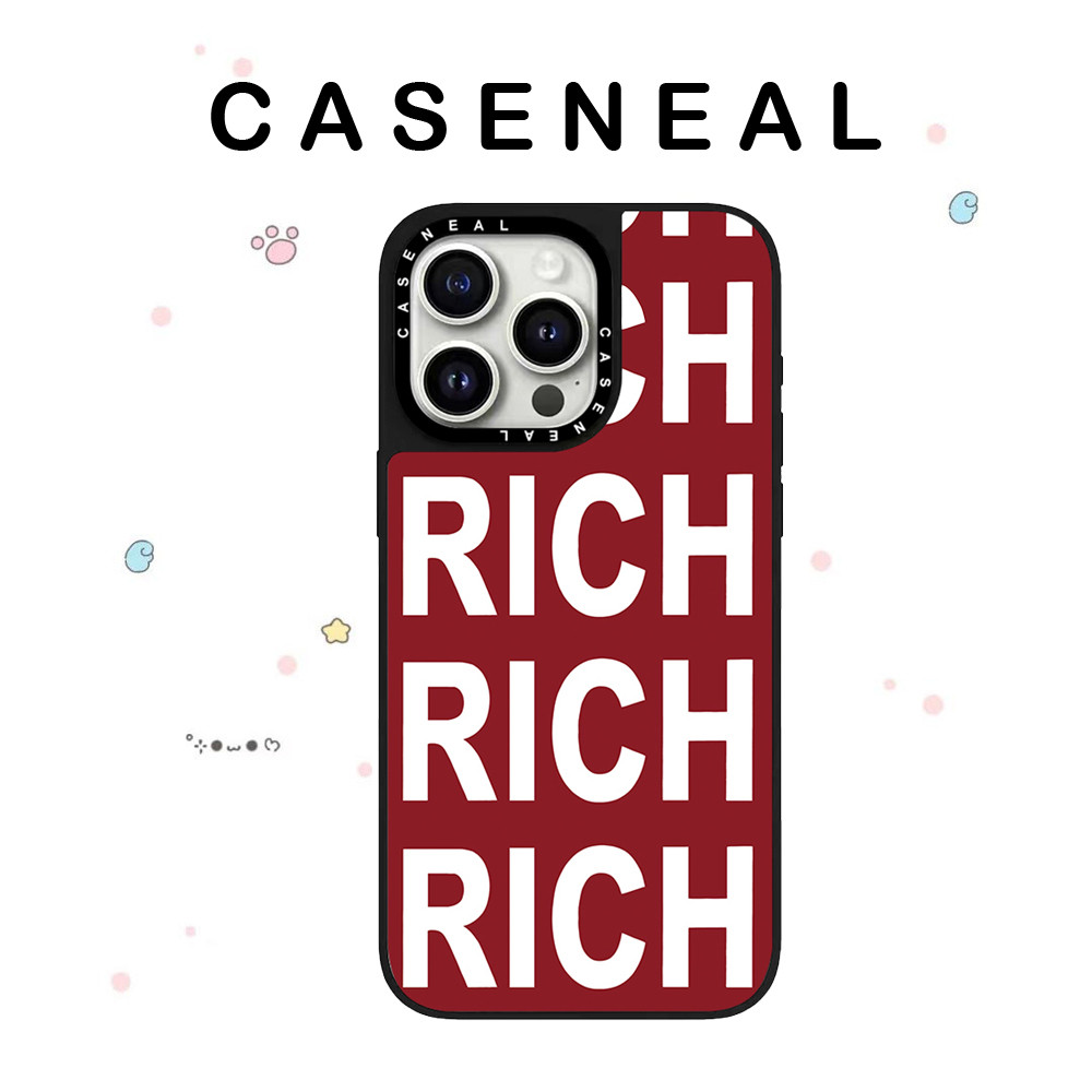CASENEAL สีขาวภาษาอังกฤษคุณภาพสูงกระจกเคสโทรศัพท์เหมาะสําหรับiPhone 17ProMax 17pro 17 air 16promax 16 15promax 15 14promax 13 13Promaxแฟชั่นAnti Drop Hard Case