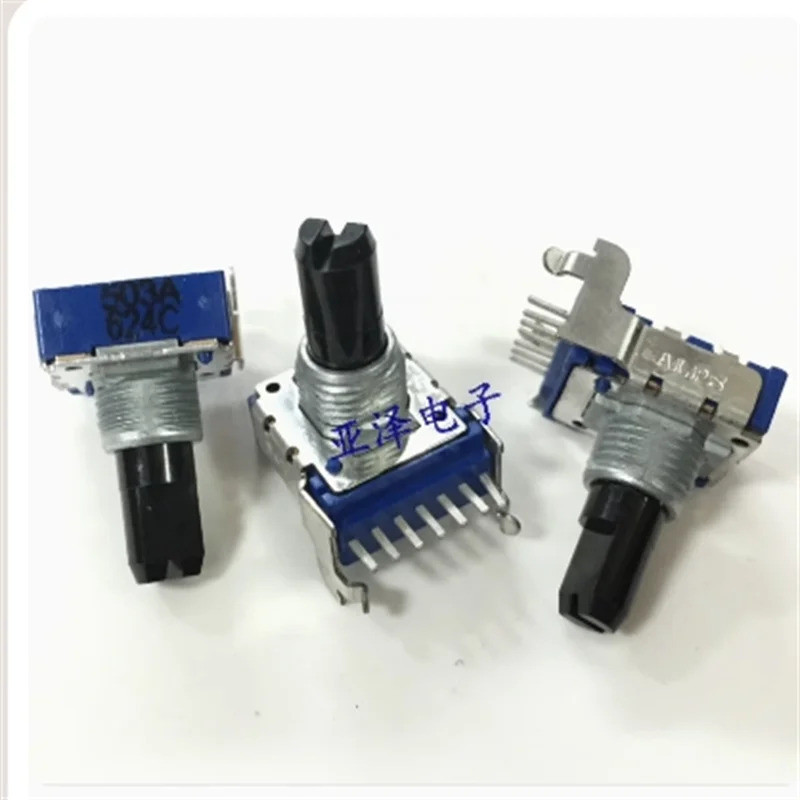 1 PCS ญี่ปุ่น ALPS Alps RK14K12B0A0R Dual 7-pin แนวตั้ง Potentiometer B50K ความยาวเพลา 15 มม.