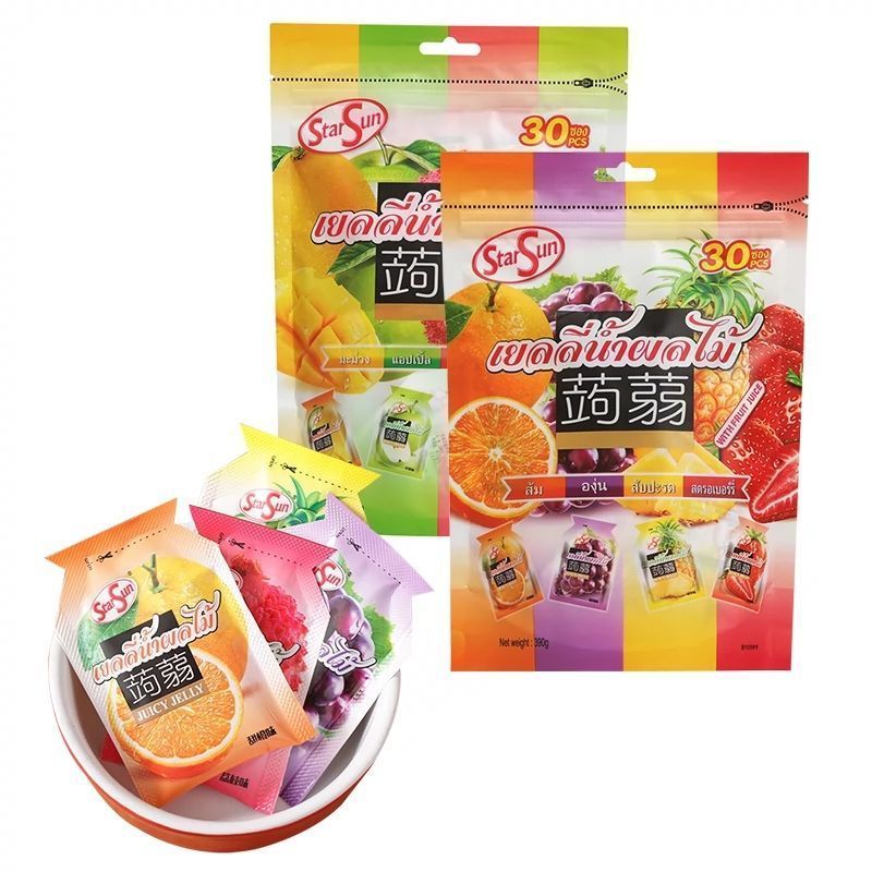 ผลิตใน 25 พฤษภาคมประเทศไทย StarSun รสผลไม้ที่ครอบคลุม Suckable Jelly Influencer Multi-Flavour น้ําผล