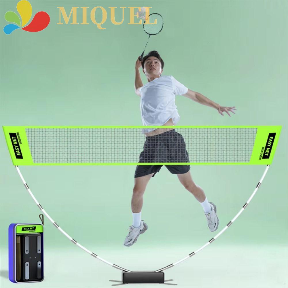 MIQUEL ตาข่ายแบดมินตันพร้อมกระเป๋าพกพา Easy Setup Volleyball Tennis Training Net, 3D Ball Net Profes