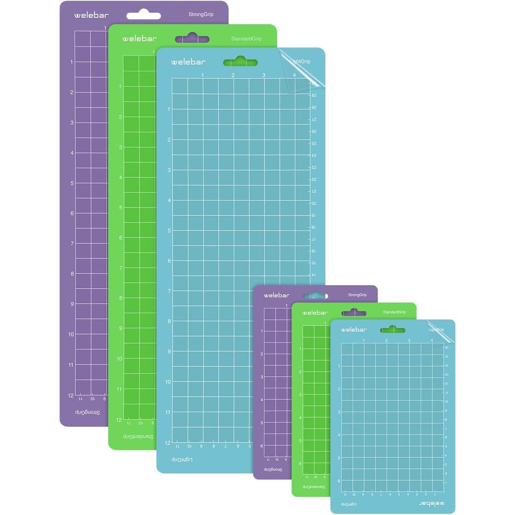 แผ่นรองตัด Adhensive หลากหลายเข้ากันได้กับ Cricut Joy, 4.5x6.5 4.5x12 (StandardGrip/LightGrip/Strong