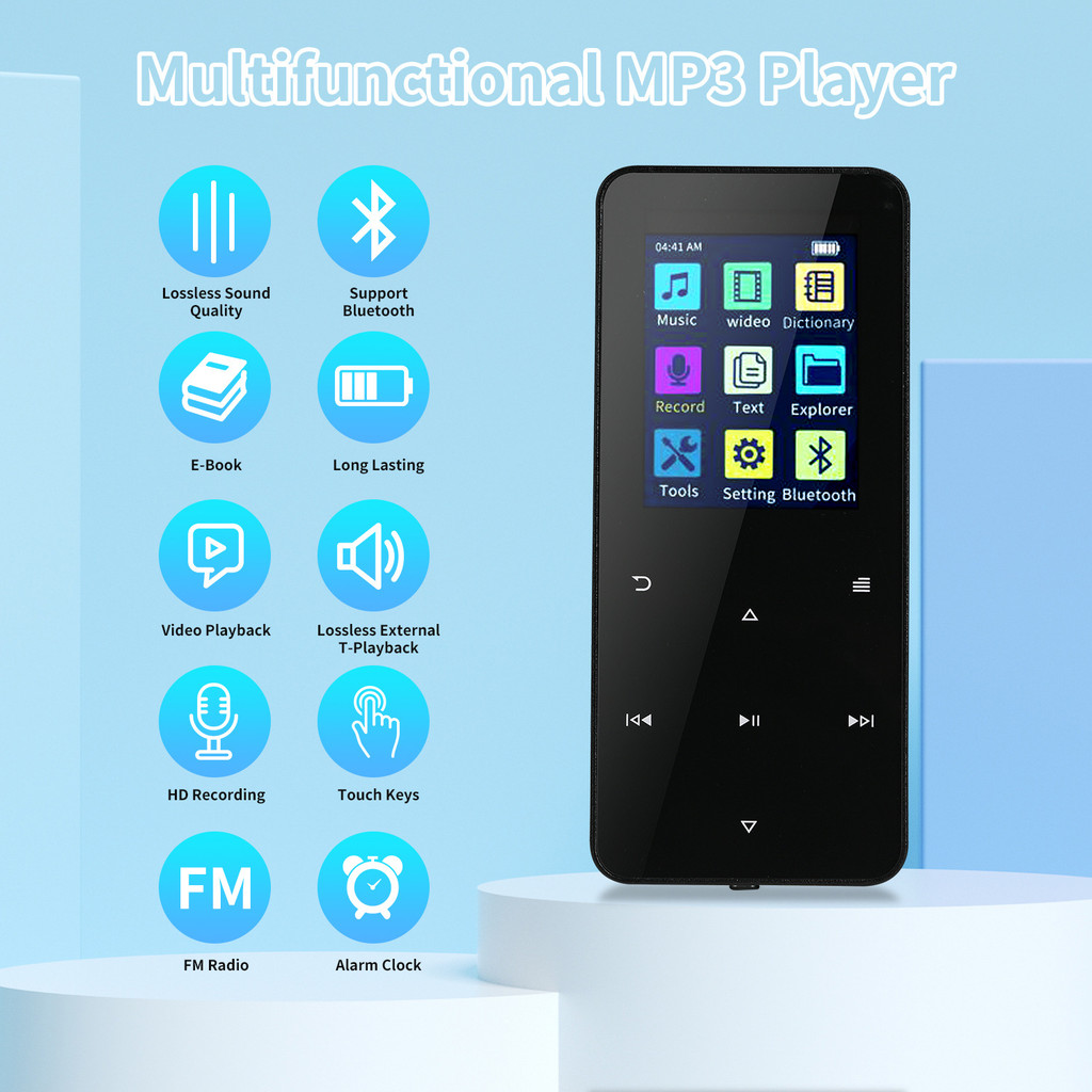โลหะ mp3 Walkman Student Touch Bluetooth Lossless เครื่องเล่นเพลง mp4 การ์ด Pluggable