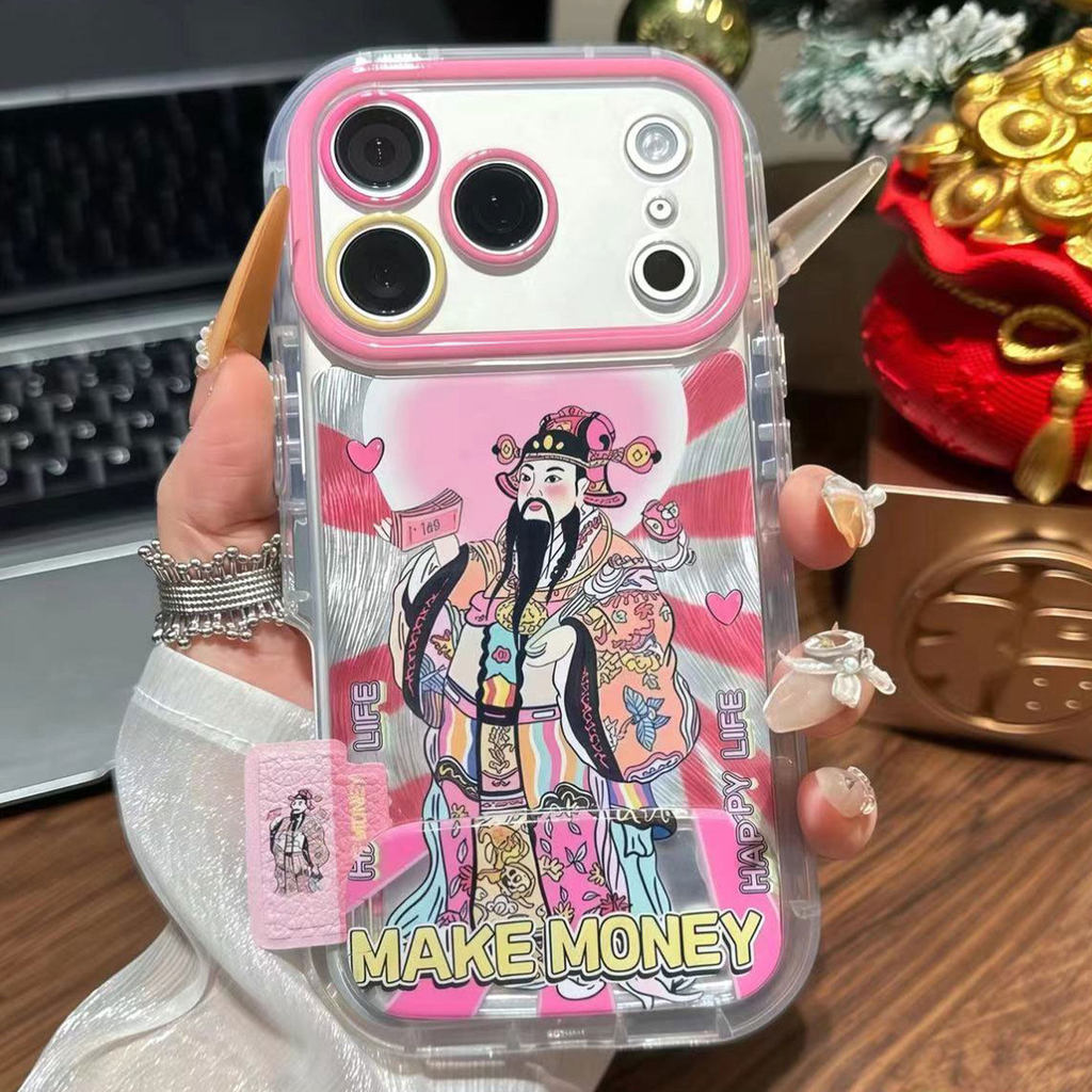 Luminous God of Wealth เหมาะสําหรับ Apple 17p เคสโทรศัพท์ iPhone16PROMAX Huawei mate80VIVOY500pura70