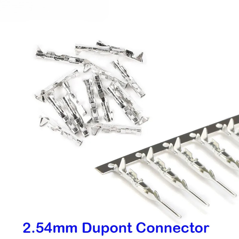 100PCS Dupont Connector 2.54 มม.จัมเปอร์สายไฟ Pin Connector Terminal หญิงชาย Pin Connector สําหรับจั