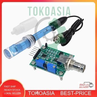 หัววัดอิเล็กโทรด pH Sensor (BNC) + ค่า PH ตรวจจับโมดูลการอ่าน arduino IOT MCU