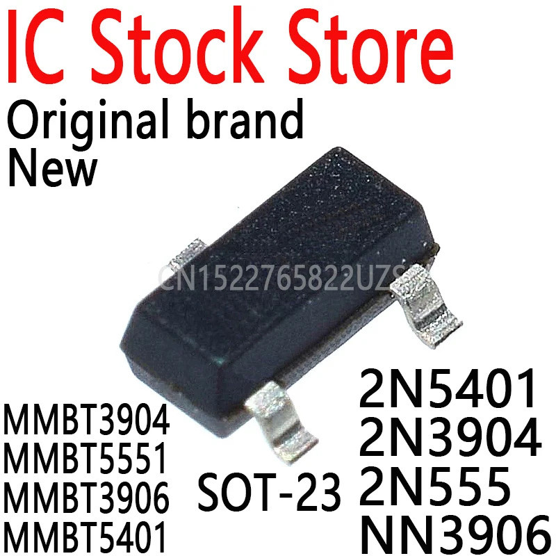 5PCS MMBT3904 MMBT5551 MMBT3906 MMBT5401 2N5401 2N3904 2N555 NN3906 sot ชิป ic