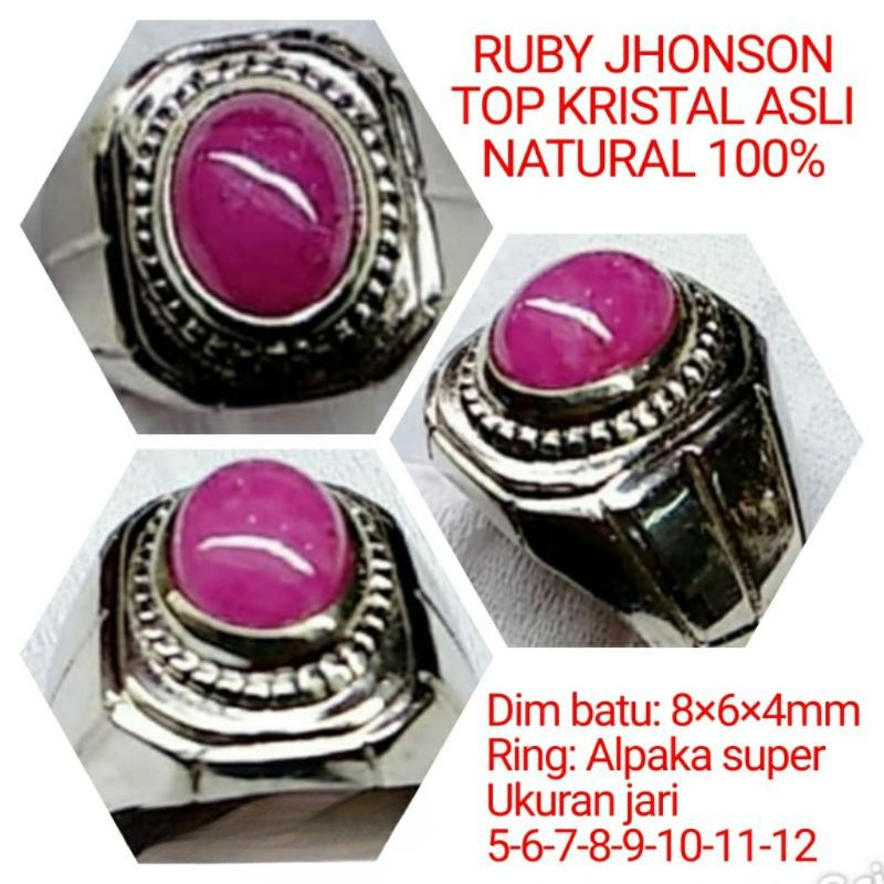 MERAH RED RUBY JHONSON ORIGINAL TOP QUALITY ธรรมชาติ 100%