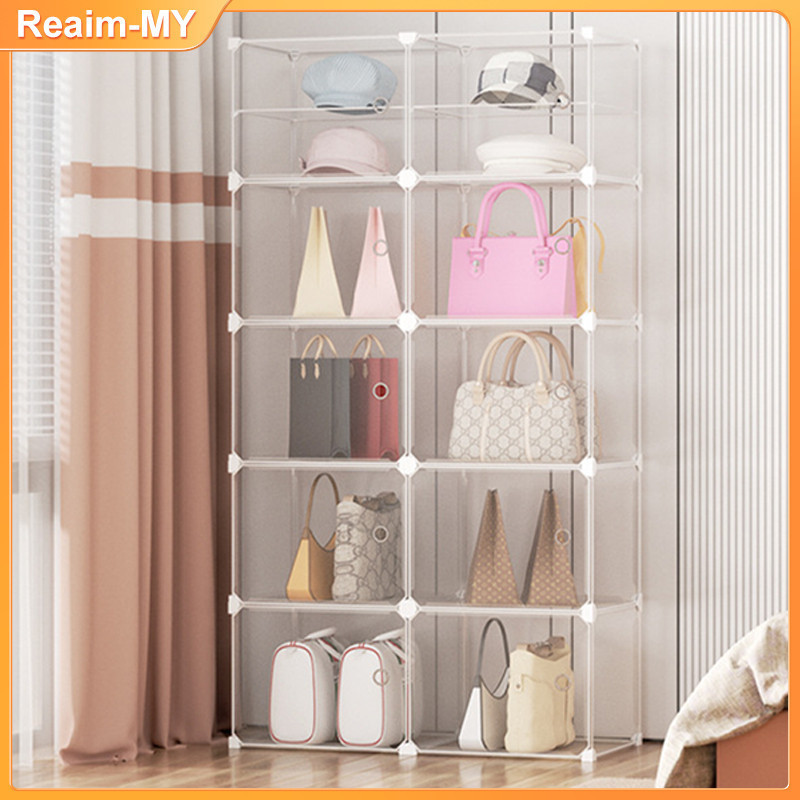 Transparent Display Cabinet Storage Cabinet Stackable Doll Storage Box Glass Cabinet Display Stand B