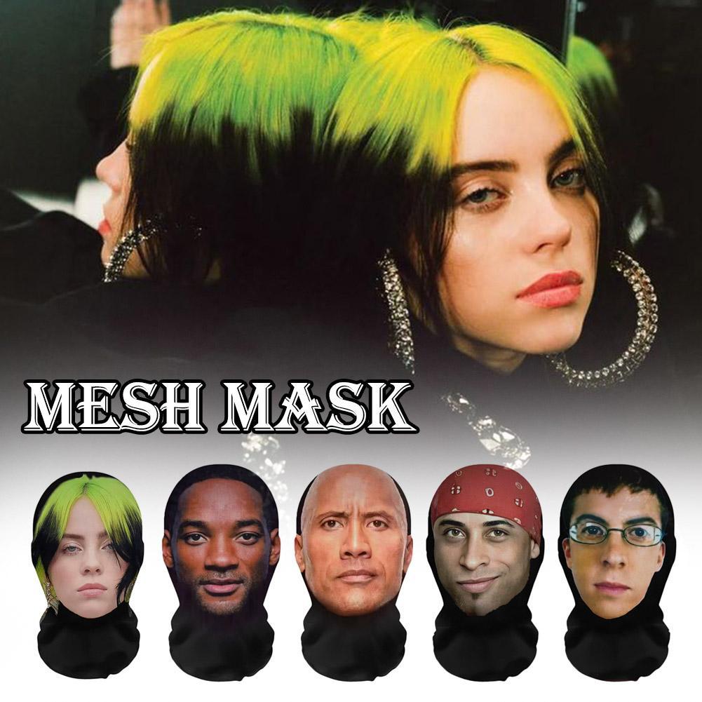 สมจริง 3d หน้ากากใบหน้าคอสเพลย์หน้ากาก Full Face Hip Hop Balaclava Hood หมวกหมวกสําหรับ F7