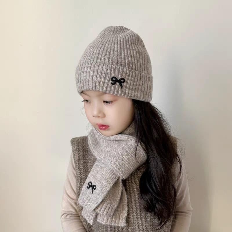 MERAH ( OTH1183 / OTH1184 / OTH1185 / OTH794 / OTH1360 / OTH1361 ) (KIDS) 2 in 1 ชุดผ้าพันคอคอหมวกบี