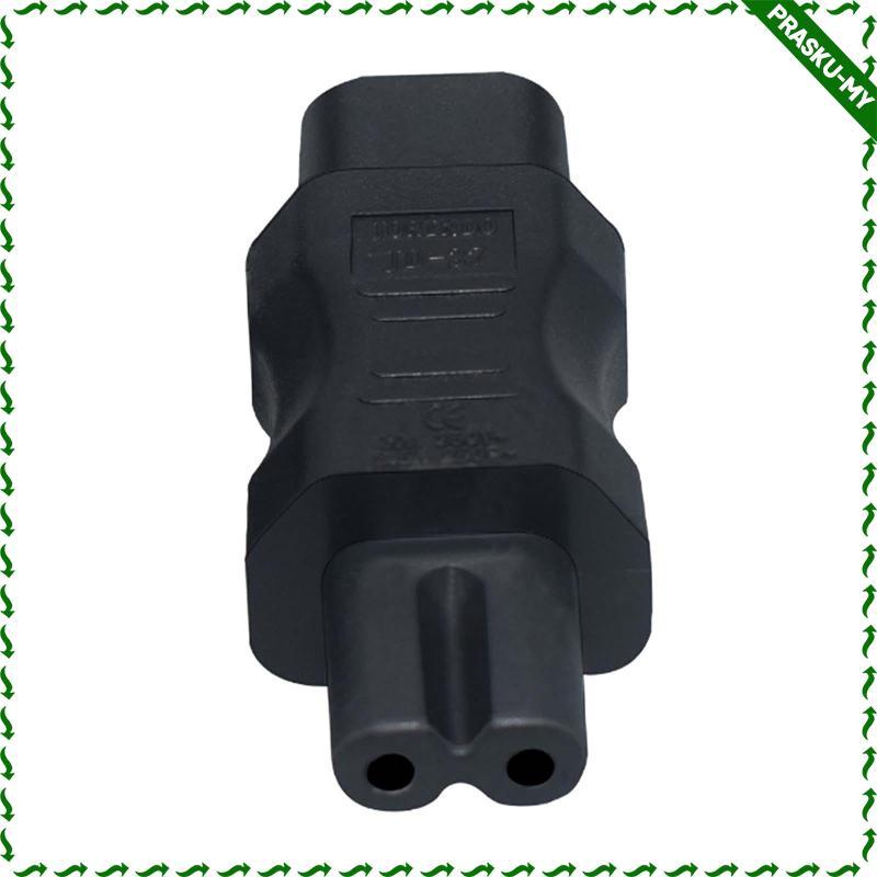 [PraskuMY] IEC320 2 Pin C8 to C7 Power Adapter Connector กันน้ําสีดําสําหรับโน้ตบุ๊ก