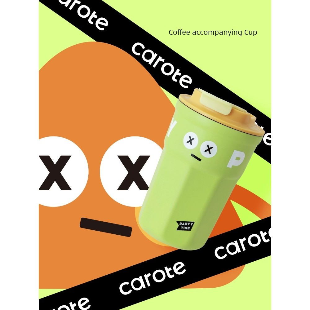 แก้วเก็บความเย็นของแท้ แก้วเก็บความเย็นเล็ก Carot Cute 316 Stainless Steel ของแท้ Thermos Cup