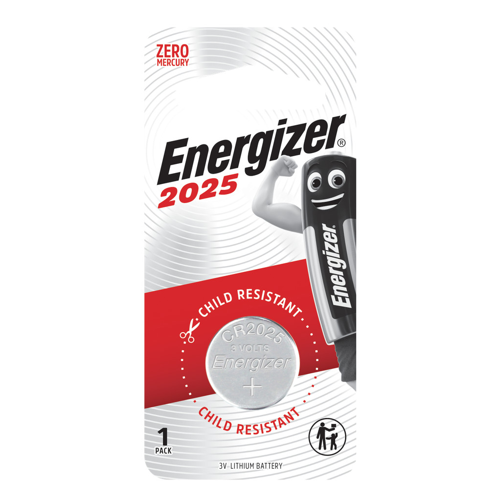 ถ่านกระดุมลิเธียม Energizer CR2025 แพ็ก 1 ENERGIZER LITHIUM ECR 2025 BS1 PACK1