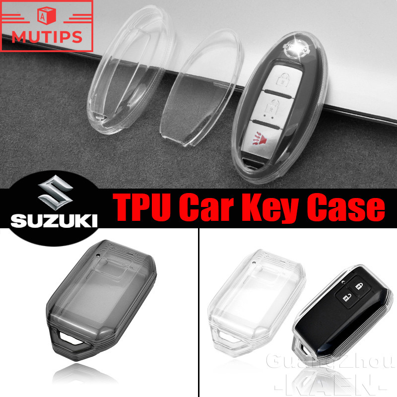 Suzuki Soft TPU Car Key Case พวงกุญแจ กุญแจ โปร่งใส เปลือกป้องกัน สำหรับ Swift Jimny Ertiga Vitara Celerio XL7 Ciaz