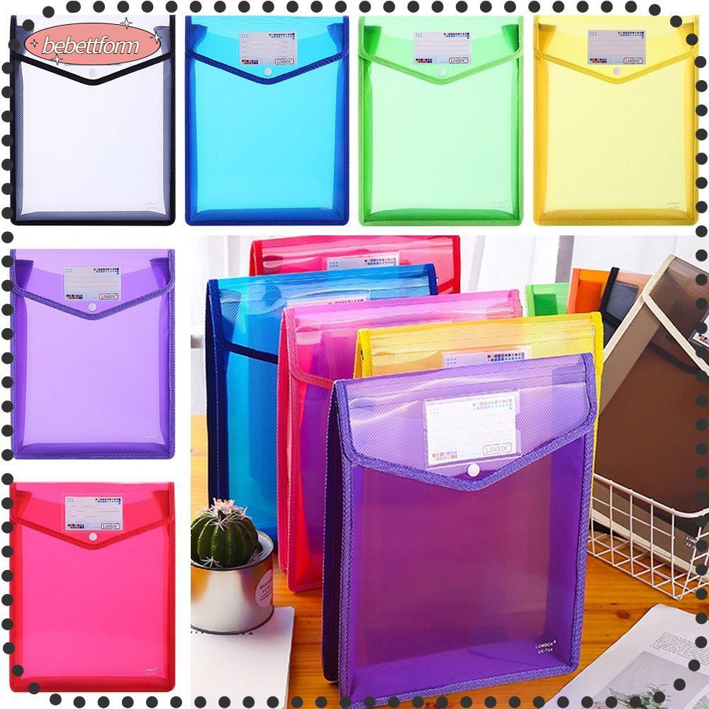 BEBETT A4 แฟ ้ มโฟลเดอร ์ ความจุขนาดใหญ ่ กันน ้ ํา PVC กระเป ๋ าแฟ ้ ม Organizer