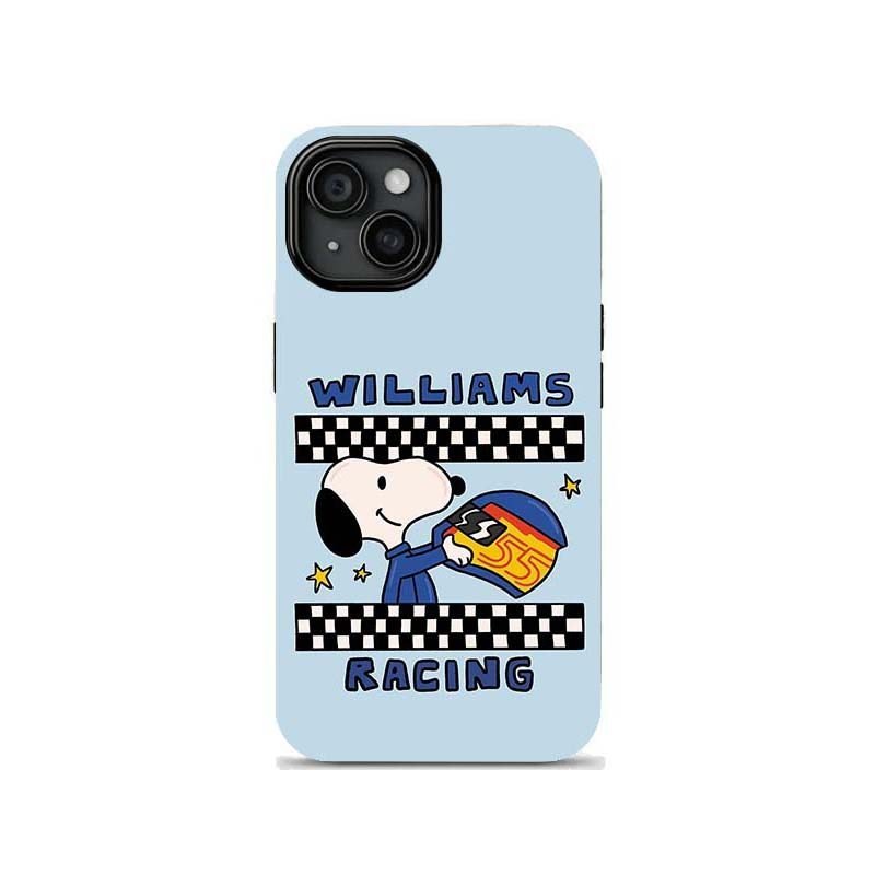 เคสโทรศัพท์เหมาะสําหรับ iPhone Williams Racing Snoopy เหมาะสําหรับ iPhone17Air/16/15/13Pro/12/11 ฟิล