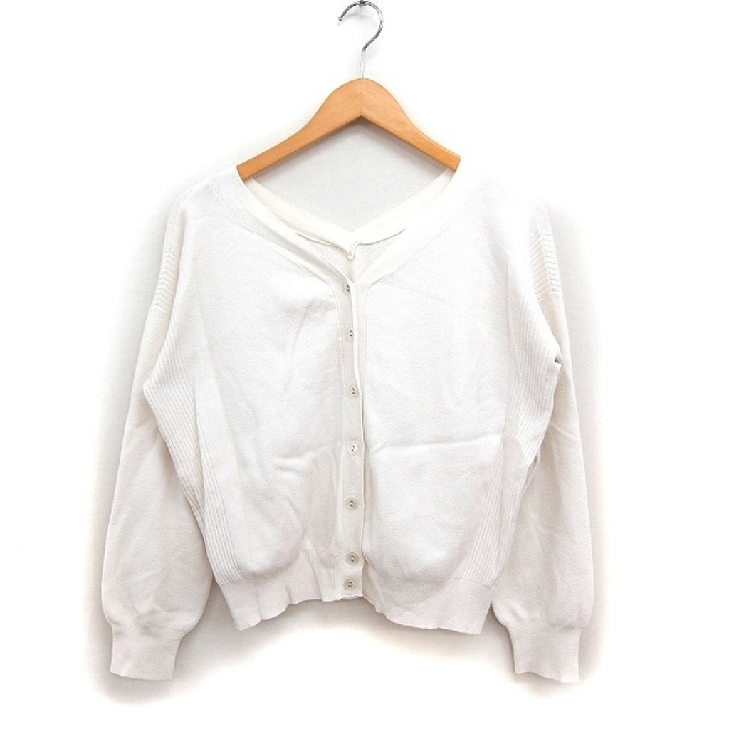 ViS Cardigan Sweater Knit v-neck white Direct from Japan Secondhand