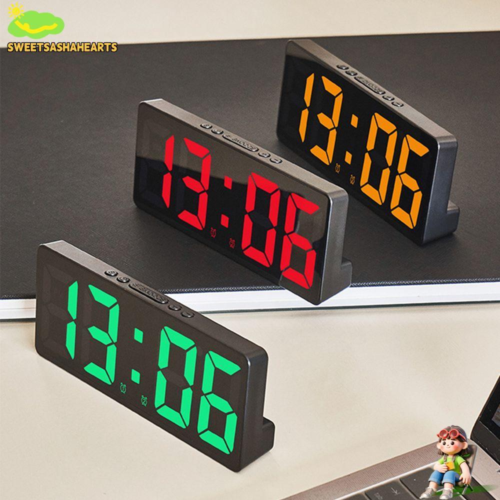SWEE นาฬิกาอิเล็กทรอนิกส์ตกแต่งบ้านนาฬิกาตัวเลข Backlight Nightlight LED Digital