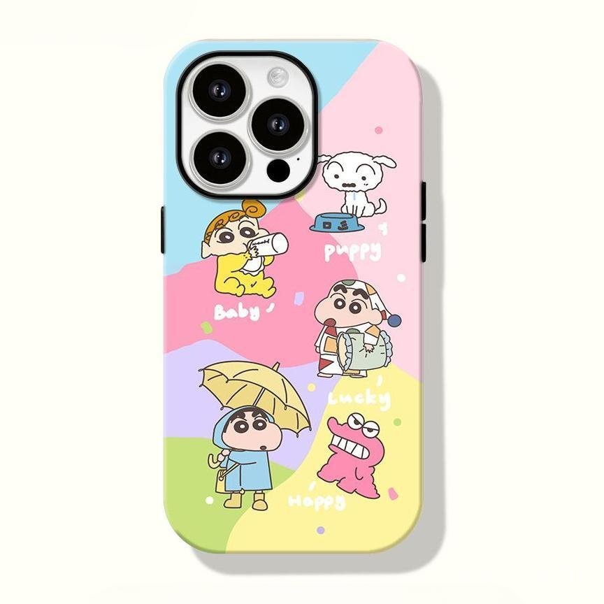 เคสโทรศัพท์ลายเครยอนชินจังเหมาะสําหรับiPhone15, 11, 17, 13, 16, 14, 12, 17Pro, 15Pro, 14ProMax, 12Pr